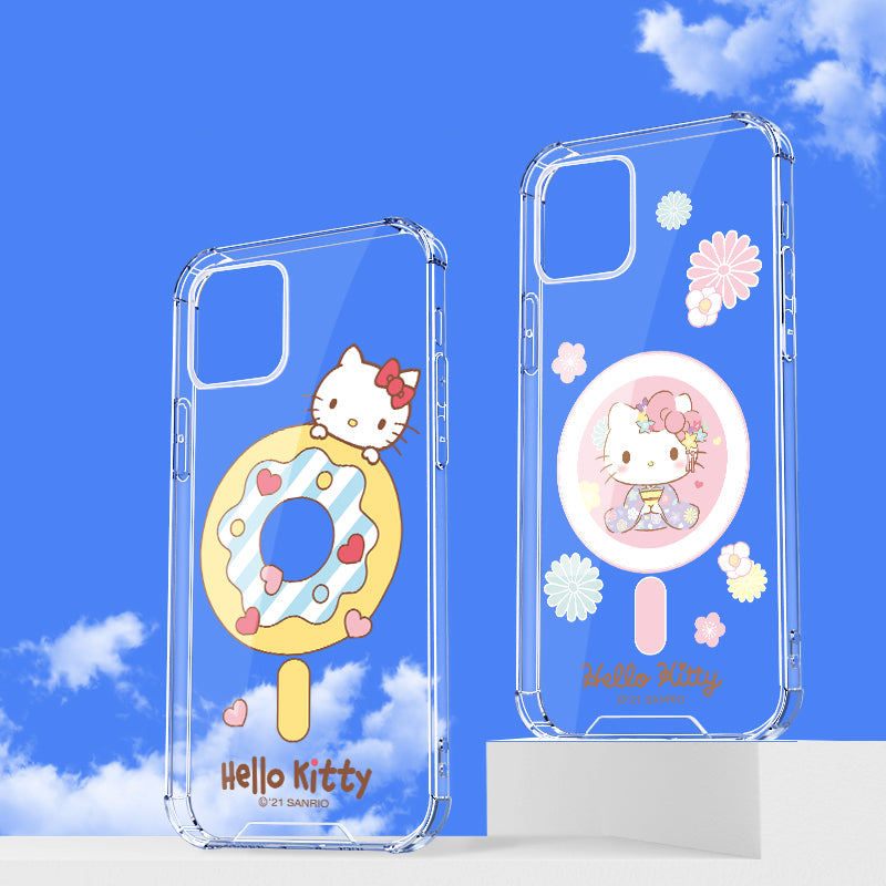 UKA Sanrio Characters Anti-fall Clear PC+TPU Magnetic MagSafe Case Cover