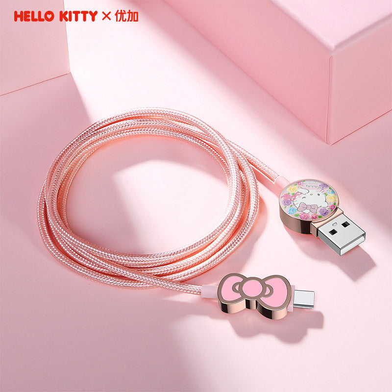 UKA Hello Kitty 3D Zinc Alloy Hybrid Electroplating Type-C Cable