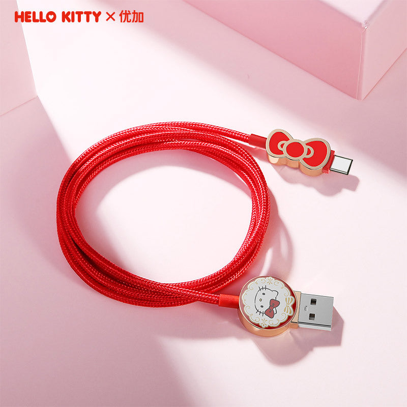 UKA Hello Kitty 3D Zinc Alloy Hybrid Electroplating Type-C Cable