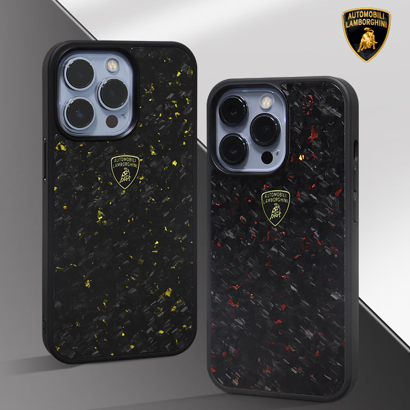 Lamborghini Forged Carbon Fiber Phone Case with Metallic Foil - Huracan D14S