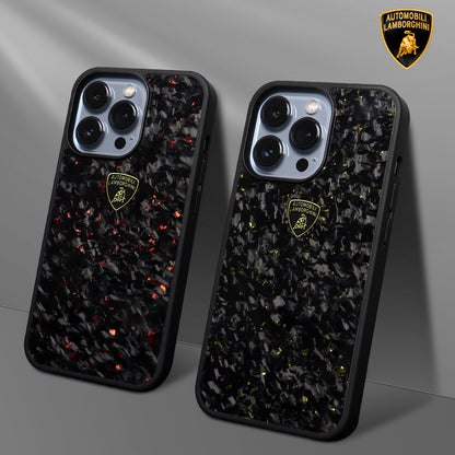 Lamborghini Forged Carbon Fiber Phone Case with Metallic Foil - Huracan D14S