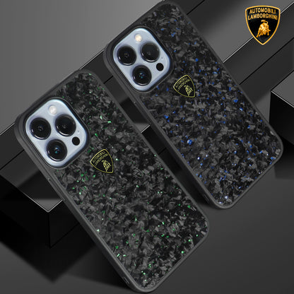 Lamborghini Forged Carbon Fiber Phone Case with Metallic Foil - Huracan D14S