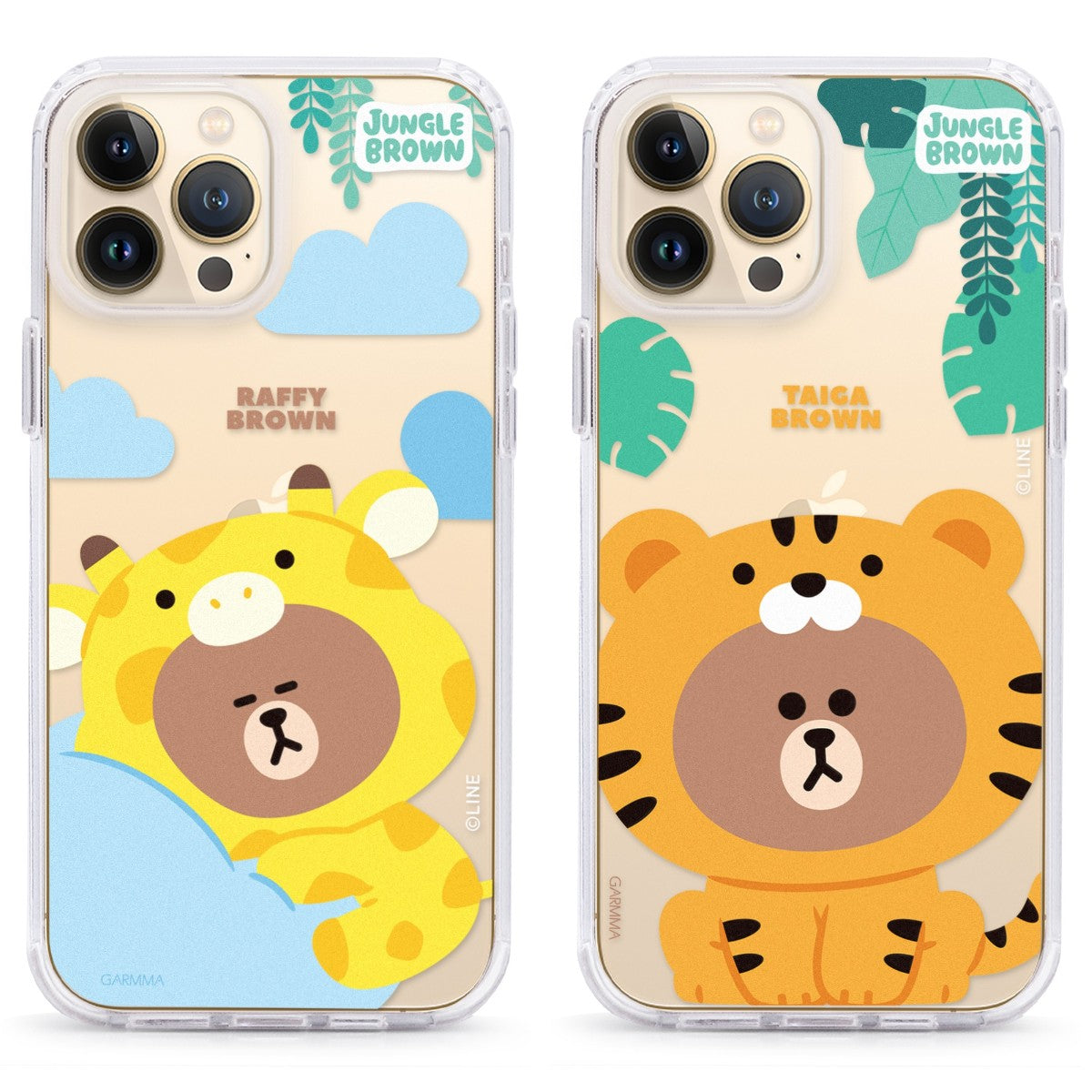 GARMMA Line Friends Jungle Brown Air Cushion TPU+PC Back Case Cover