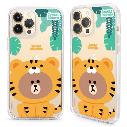 GARMMA Line Friends Jungle Brown Air Cushion TPU+PC Back Case Cover