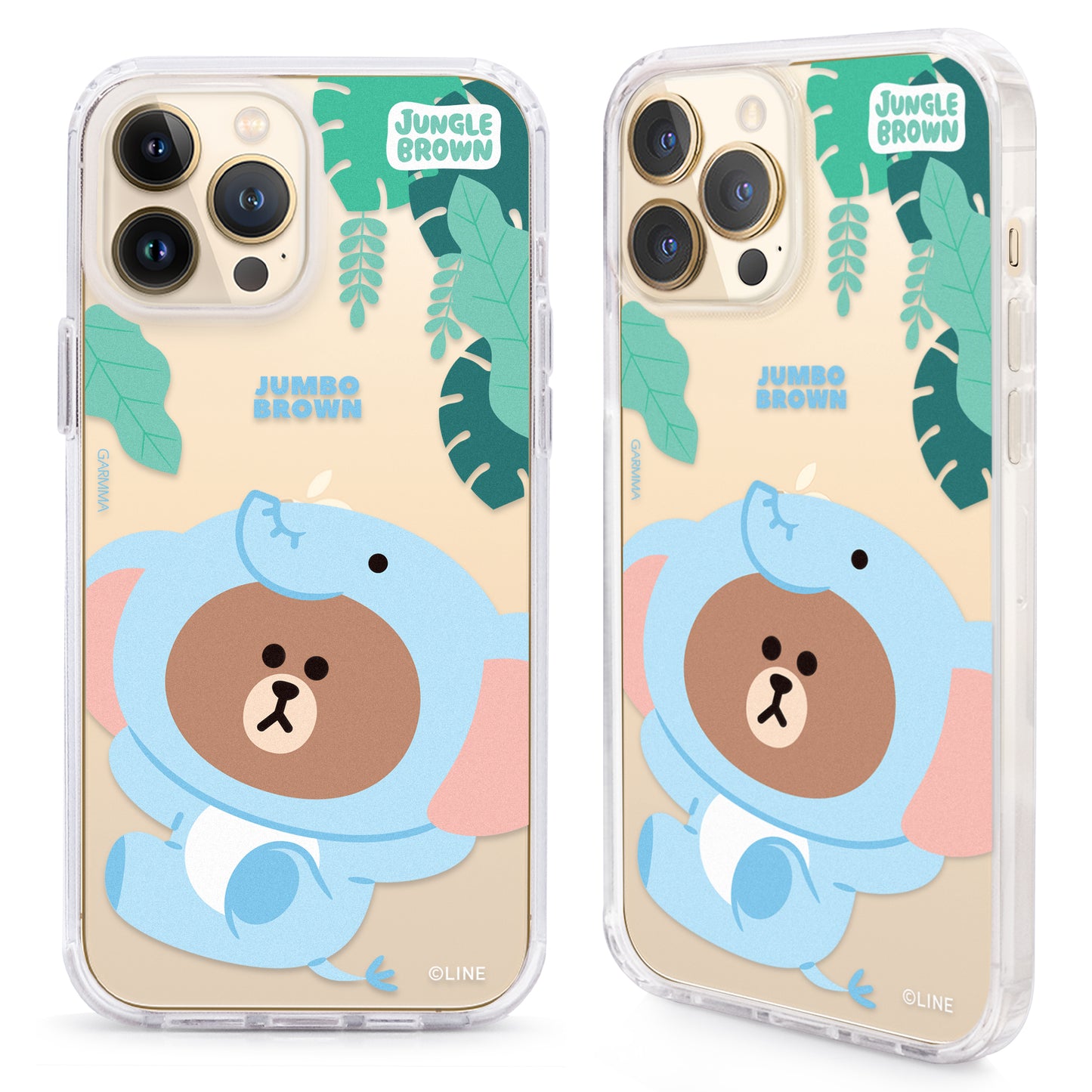 GARMMA Line Friends Jungle Brown Air Cushion TPU+PC Back Case Cover