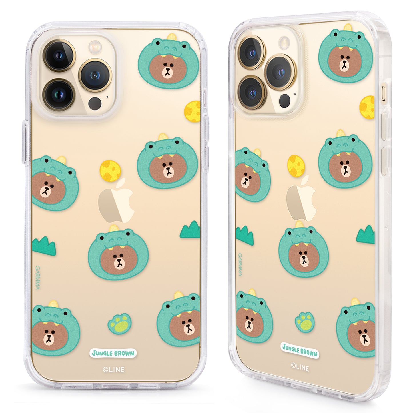 GARMMA Line Friends Jungle Brown Air Cushion TPU+PC Back Case Cover