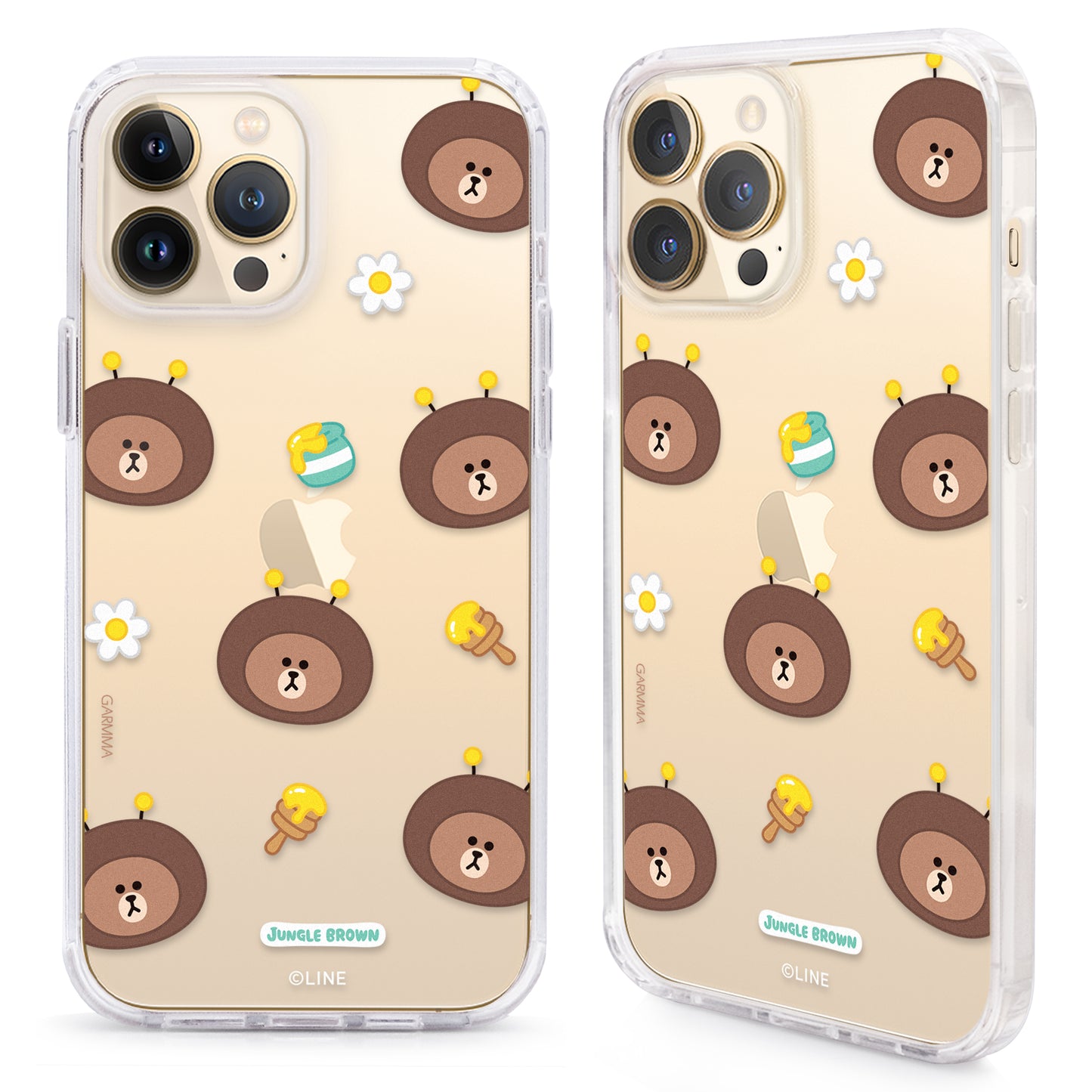 GARMMA Line Friends Jungle Brown Air Cushion TPU+PC Back Case Cover