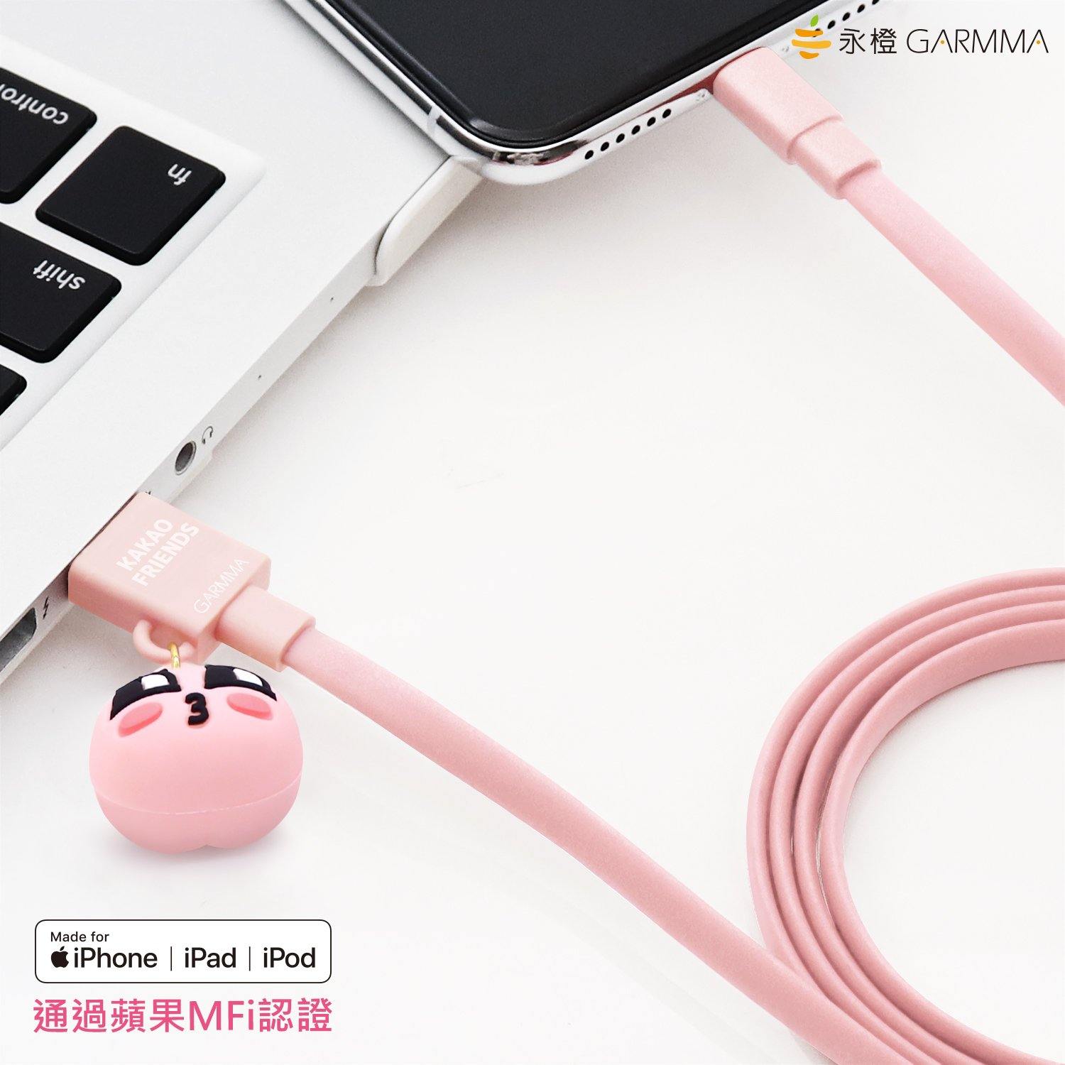 GARMMA Kakao Friends 1.2M Doll Dangler MFI Lightning Cable for Apple iPhone iPad iPod - Armor King Case