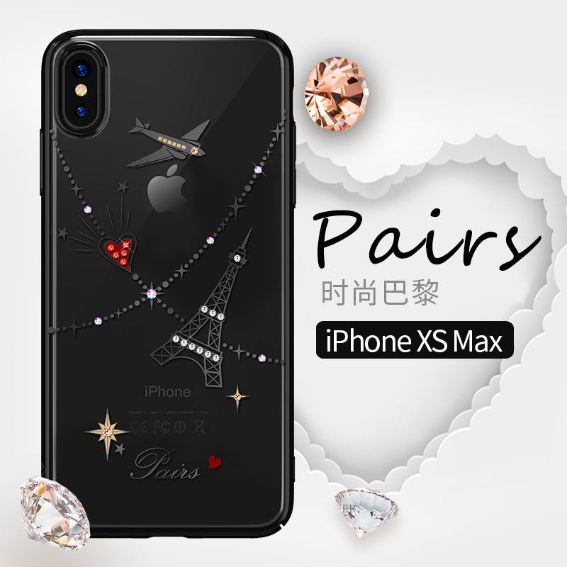 KINGXBAR Swarovski Crystal Clear Hard PC Case Cover for Apple iPhone XS Max