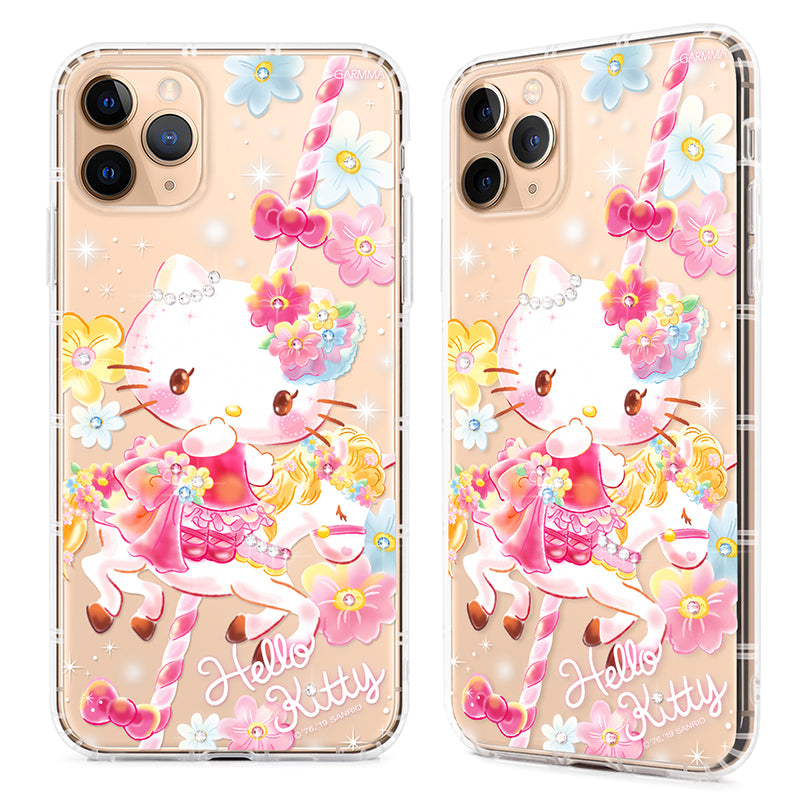 GARMMA Hello Kitty & My Melody & Little Twin Stars Swarovski Crystal Shockproof Soft Back Case Cover