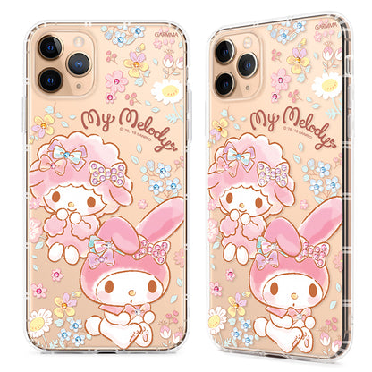 GARMMA Hello Kitty & My Melody & Little Twin Stars Swarovski Crystal Shockproof Soft Back Case Cover