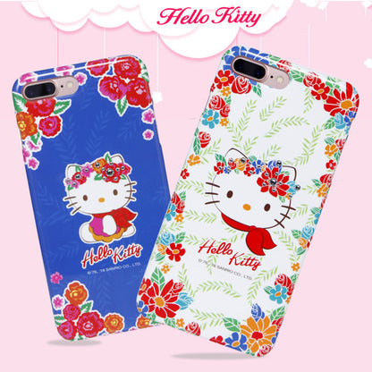 Hello Kitty Florid Bling Crystal Rhinestone Diamonds PC Case for Apple iPhone 8 Plus/87 Plus/7