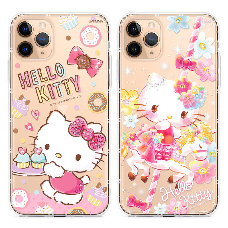 GARMMA Hello Kitty & My Melody & Little Twin Stars Swarovski Crystal Shockproof Soft Back Case Cover