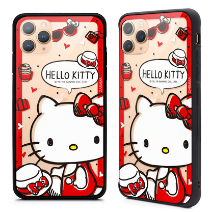 GARMMA Little Twin Stars & My Melody Tempered Glass Back Case Cover for Apple iPhone 11 series