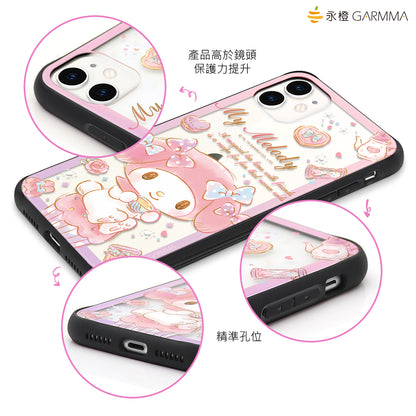 GARMMA Little Twin Stars & My Melody Tempered Glass Back Case Cover for Apple iPhone 11 series