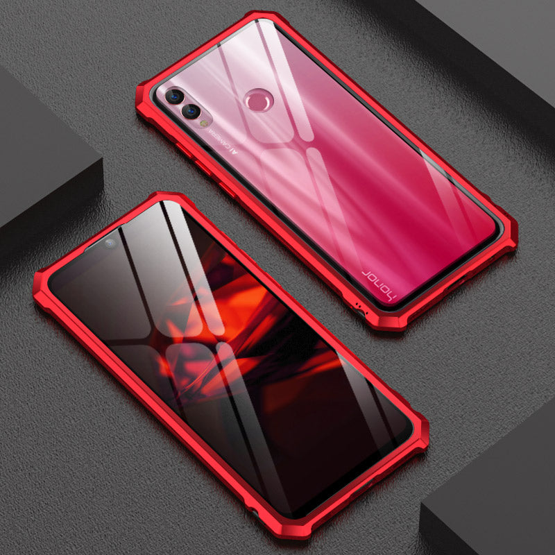 Kylin Armor Aluminum Bumper Tempered Glass Cover Case - Samsung Galaxy S9 Plus