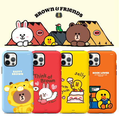 Line Friends Dual Layer TPU+PC Shockproof Guard Up Case Cover