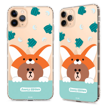 GARMMA Line Friends Jungle Brown Air Cushion Soft Back Case Cover for Apple iPhone