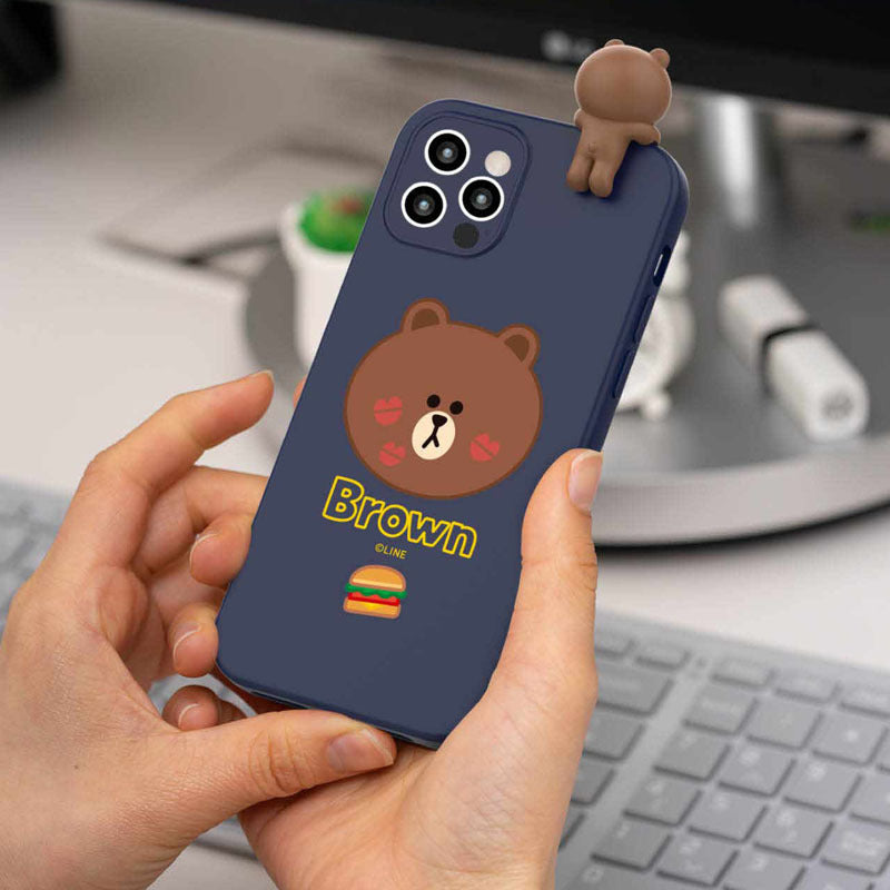 Line Friends Figure Shockproof 3D Silicone Case Cover