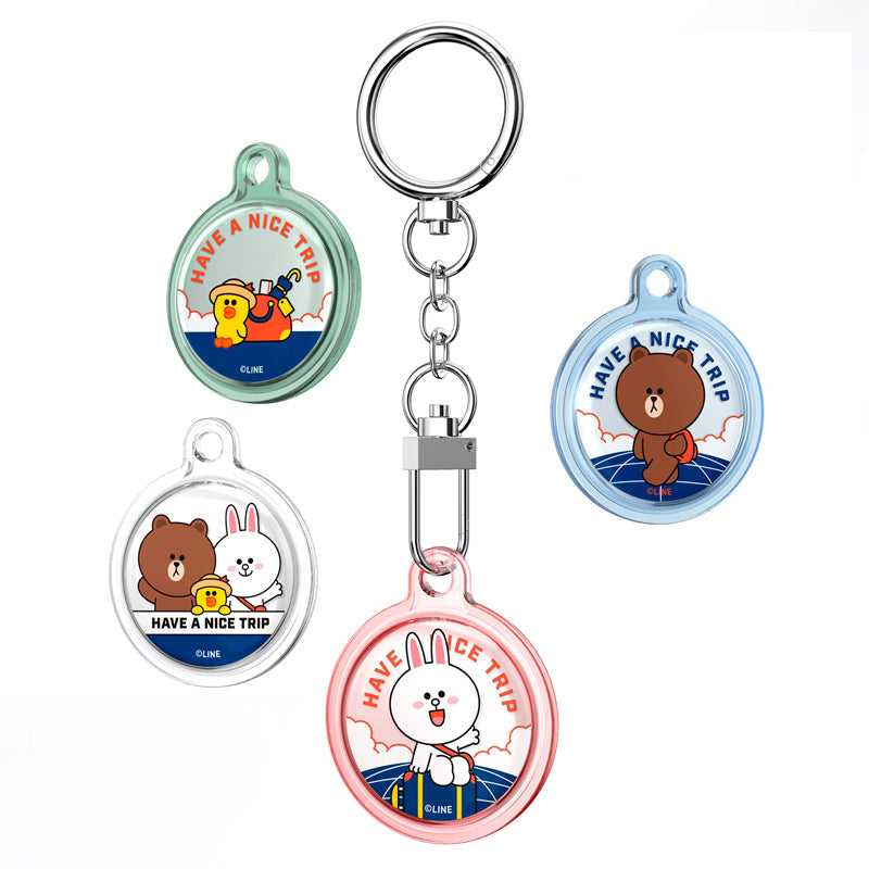 Line Friends Apple AirTag Clear Case