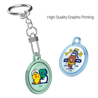 Line Friends Apple AirTag Clear Case