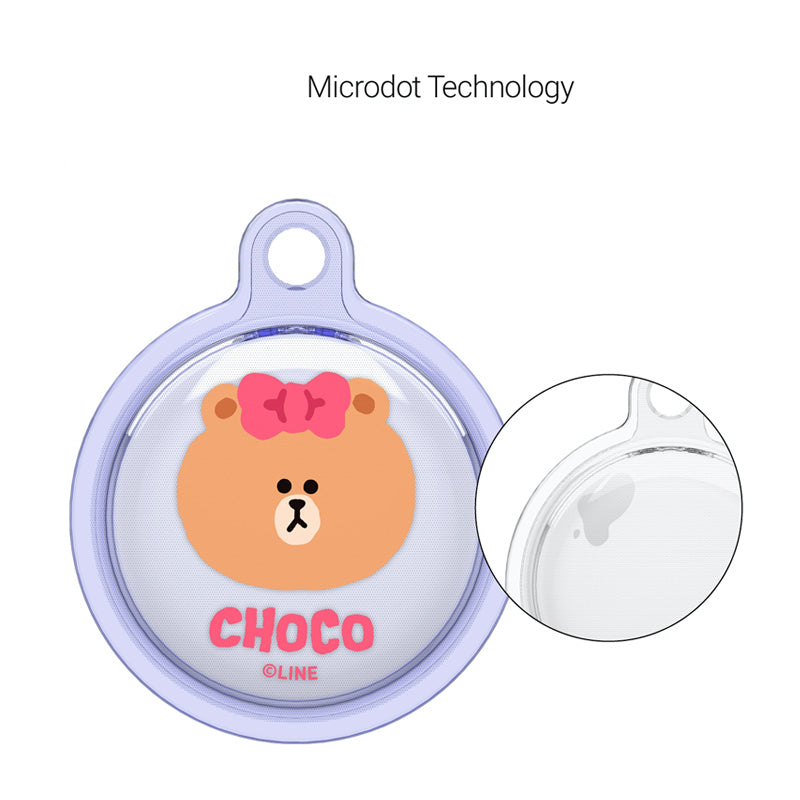 Line Friends Apple AirTag Clear Case