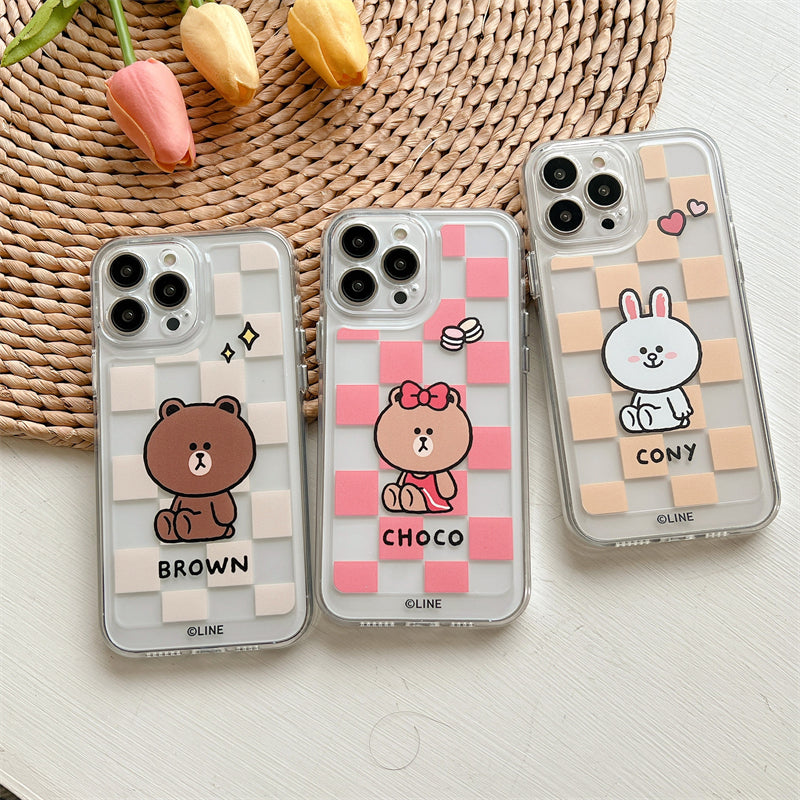 Line Friends Clear Shockproof Air Cushion Back Case Cover