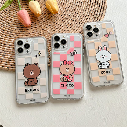 Line Friends Clear Shockproof Air Cushion Back Case Cover