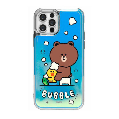 Line Friends Shower Neon Aqua Case Cover