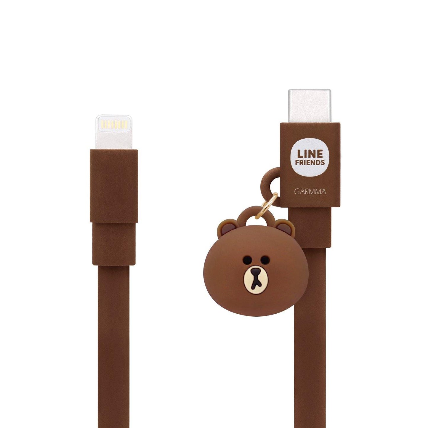 GARMMA Line Friends MFI 1.2M Doll Dangler Type-C to Apple Lightning PD Cable - Armor King Case