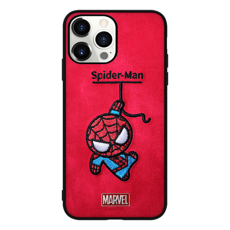 UKA Marvel Avengers 3D Embroidery Leather Back Cover Case