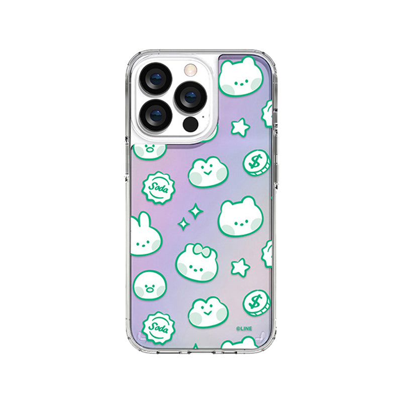 Line Friends minini Hologram Mirror Case Cover