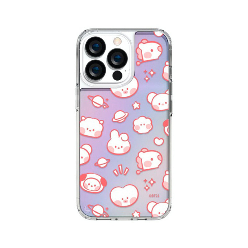 BT21 Shockproof Slim Fit Hologram Mirror Case Cover