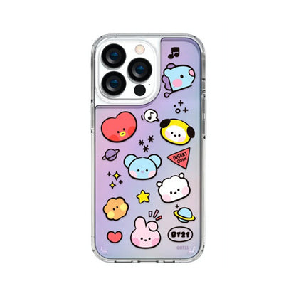 BT21 Shockproof Slim Fit Hologram Mirror Case Cover