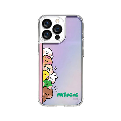 Line Friends minini Hologram Mirror Case Cover