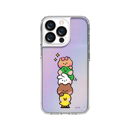 Line Friends minini Hologram Mirror Case Cover