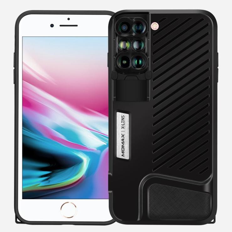 MOMAX 6-in-1 Lens Quick Switch Optical Lens Case for Apple iPhone 8 Plus/7 Plus