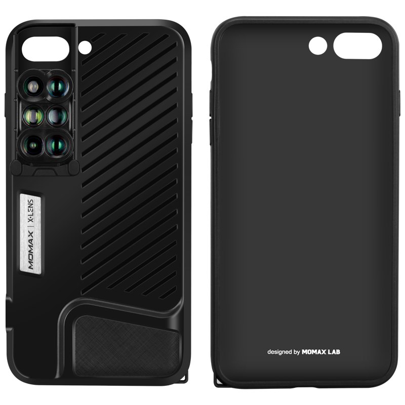 MOMAX 6-in-1 Lens Quick Switch Optical Lens Case for Apple iPhone 8 Plus/7 Plus