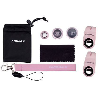 MOMAX X-Lens Macro + Wide-angle + Fisheye + CPL + Telephoto Clip-on Camera Lens Kit
