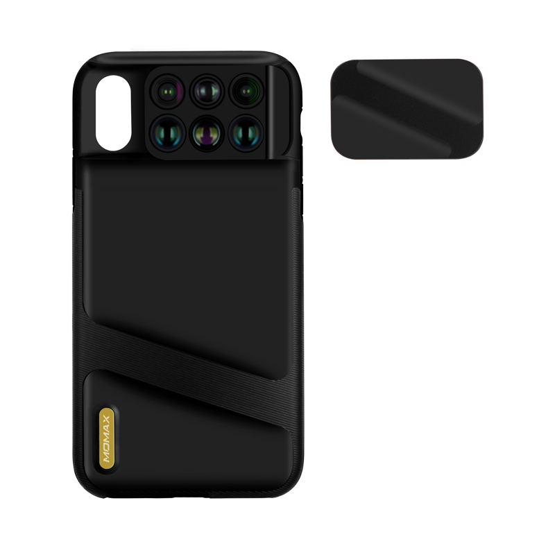 MOMAX 6-in-1 Lens Quick Switch Optical Lens Case for Apple iPhone XS Max/XS/X