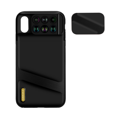 MOMAX 6-in-1 Lens Quick Switch Optical Lens Case for Apple iPhone XS Max/XS/X