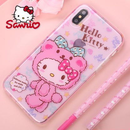 X-Doria Hello Kitty Nifty Bear Swarovski Diamonds Case Cover for Apple iPhone XS/X