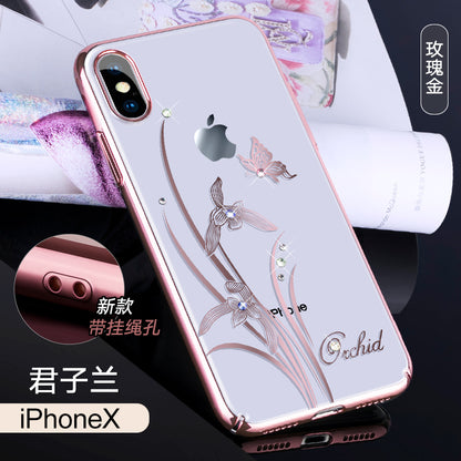 KINGXBAR Swarovski Crystal Clear Hard PC Case Cover for Apple iPhone XS/X