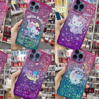 UKA Sanrio Characters Air Cushion Glitter Quicksand Back Case Cover