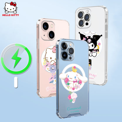 UKA Sanrio Characters Anti-fall Clear PC+TPU Magnetic MagSafe Case Cover