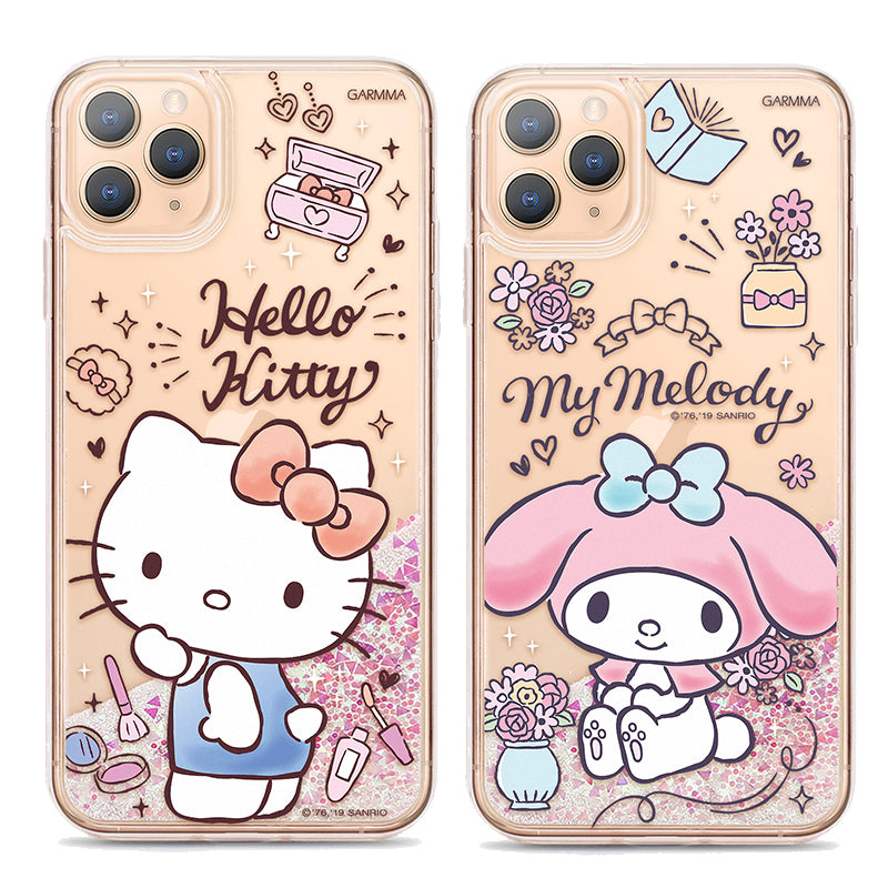 GARMMA Sanrio Characters Air Cushion Glitter Quicksand Back Case Cover