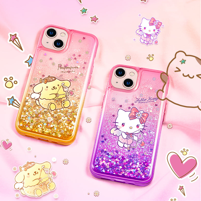 UKA Sanrio Characters Air Cushion Glitter Quicksand Back Case Cover