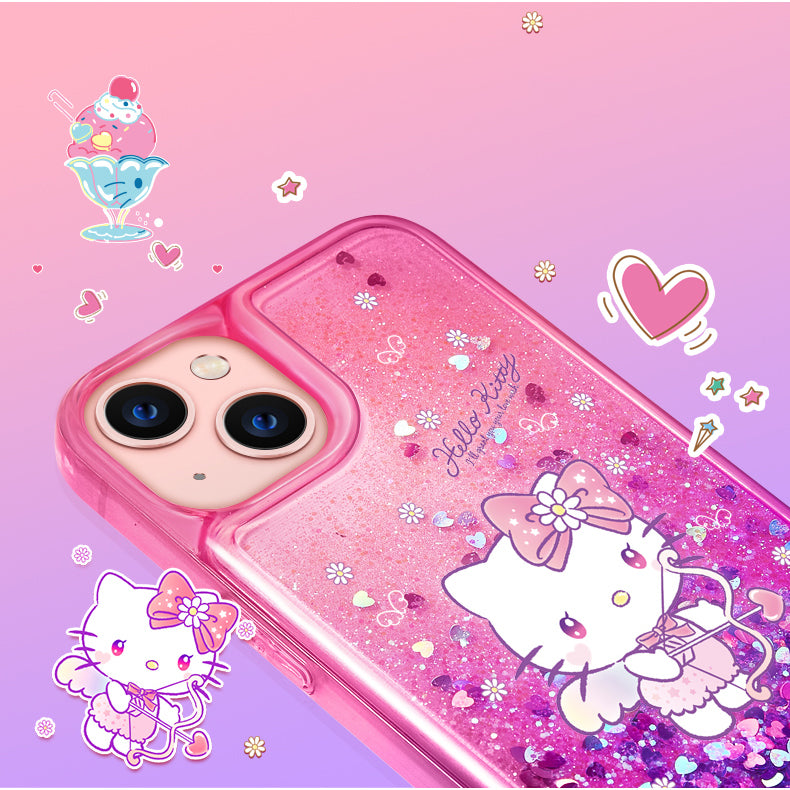 UKA Sanrio Characters Air Cushion Glitter Quicksand Back Case Cover