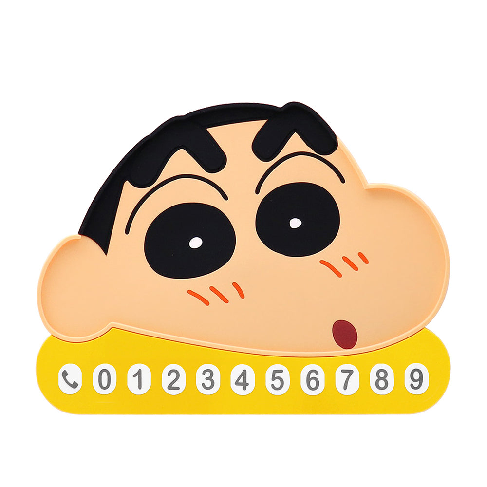 GARMMA Crayon Shin-chan Car Anti-Slip Mat Temporary Parking Card Number Plate