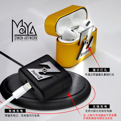 SIMON Aluminum Metal Shockproof Apple AirPods Pro Charging Case Cover